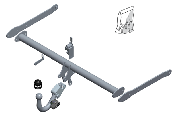 BRINK | Detachable Towbar | Mazda 2 Hatchback DJ DL 2014–ON | BR-602000