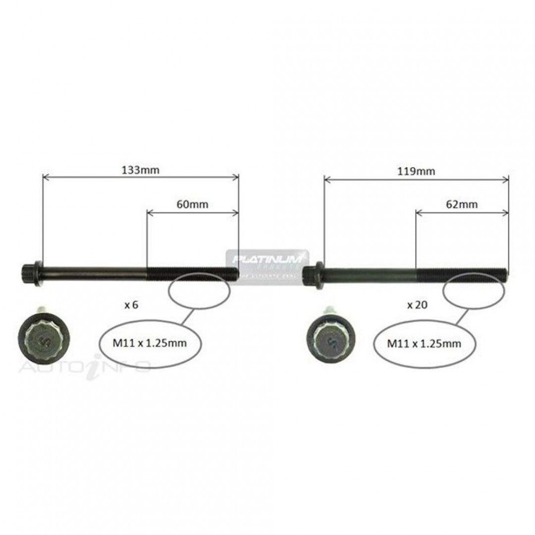 CYLINDER HEAD BOLT SET - MAZDA B2500 UF UN 2.5L WL WLAT WLT 1996-2006