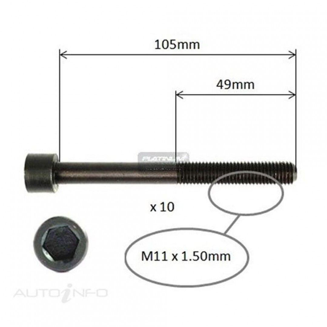 CYLINDER HEAD BOLT SET - MAZDA PREMACY CP10 1.8L FP,2.0L FS,626 GE 2.0L FS 92-03