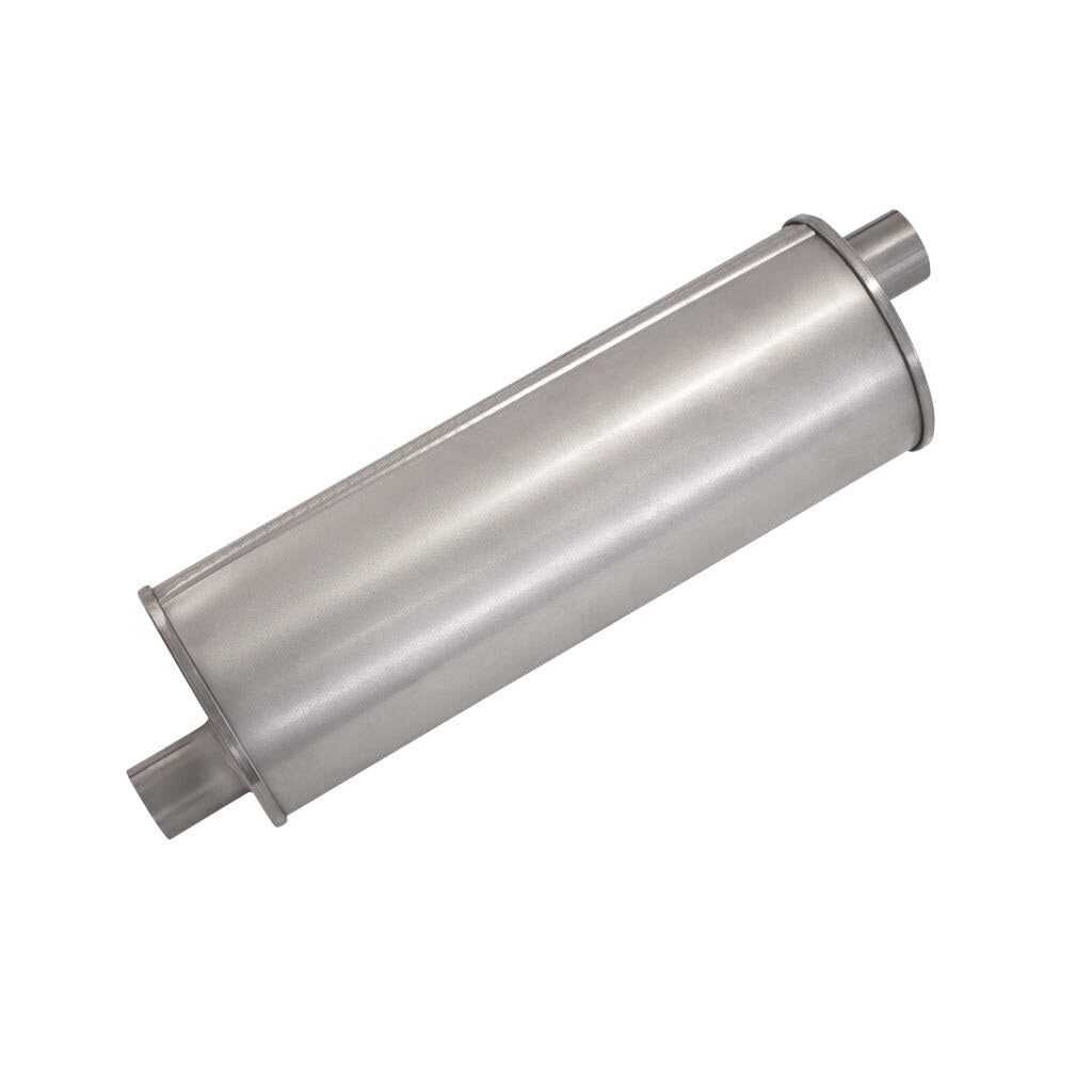 MSA Universal Muffler - 1.75" Inch 6" Round X 18" Long TripleFlow RH Offset/Offset