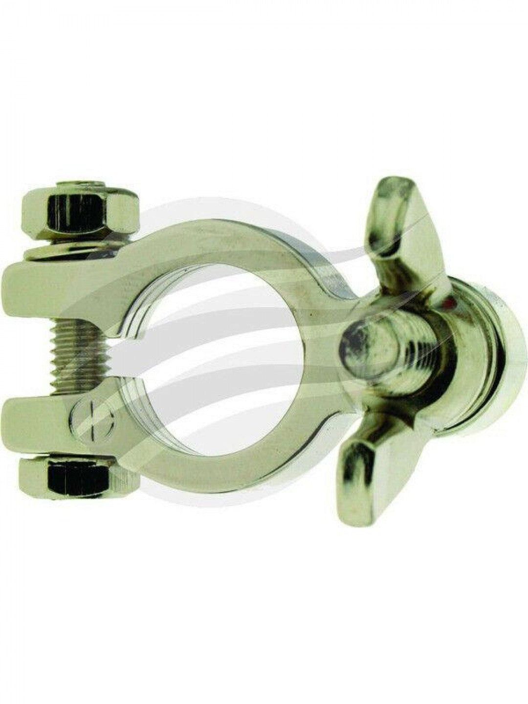 Jaylec - Battery Terminal Pos 5/16" Stud Wingnut Solid Brass Nickel