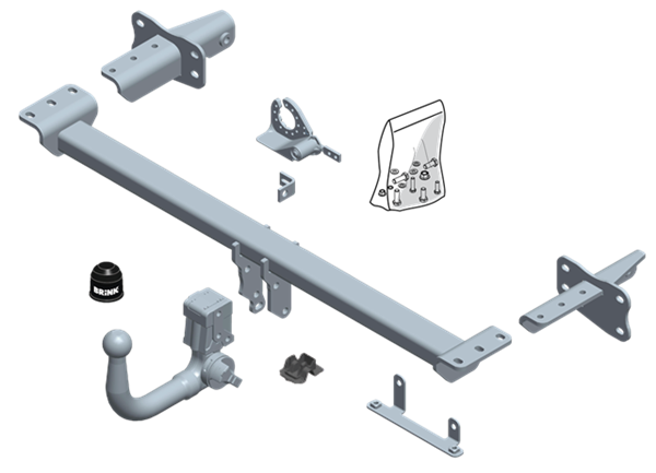 BRINK | European Vertical Detachable Towbar | Mercedes Benz C-Class W205 S205 2013–2023 | BR-588300