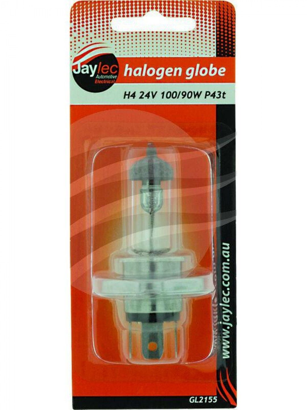 Jaylec - H4 Halogen Globe 24 Volts 100 / 90 Watt P43T-38 Pack Of 1