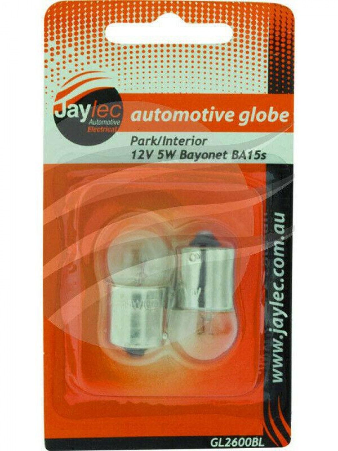 Jaylec - Pack Of 2 Bayonet Globe Ba15S 12 Volts 5 Watt Ba15S-R5W Base Blister Pack Of