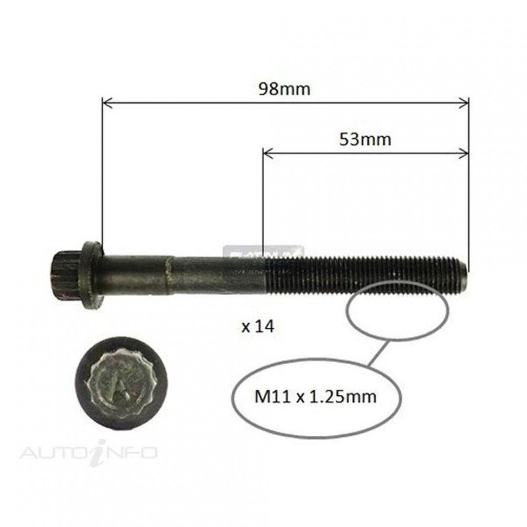 CYLINDER HEAD BOLT SET - TOYOTA LANDCRUISER FZJ75 FZJ78 FZJ79 4.5L 1FZFE 92-07