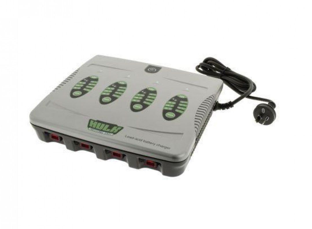 Hulk 4X4 - 4 IN 1 BATTERY CHARGER 12V 5 STAGE 16amp OR 4x 4amp FULLY