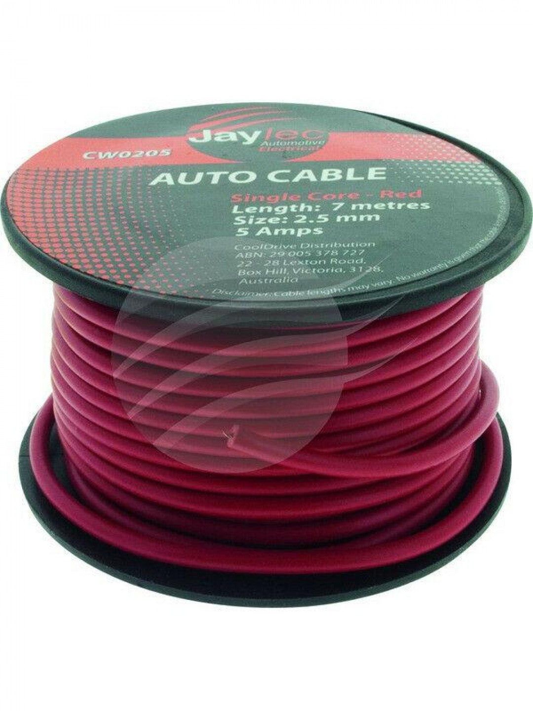 Jaylec - 2.5mm Single Core Cable Red 7 Metres & 5 Amps