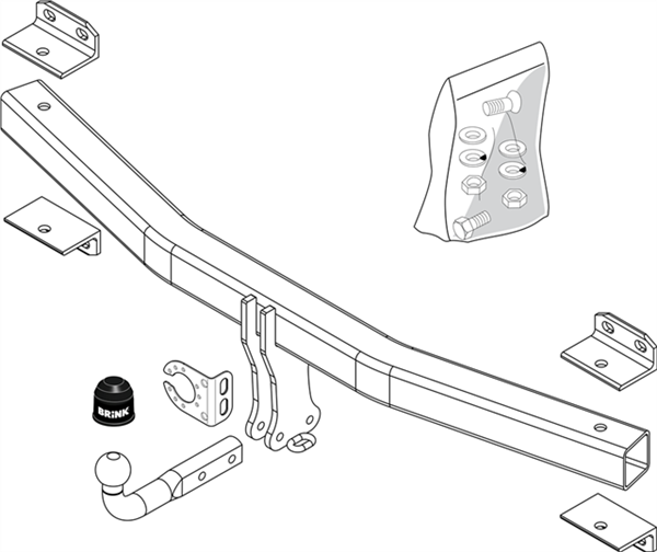 BRINK | Fixed European Towbar | Porsche Cayenne 9PA 2002–2010 | BR-359000