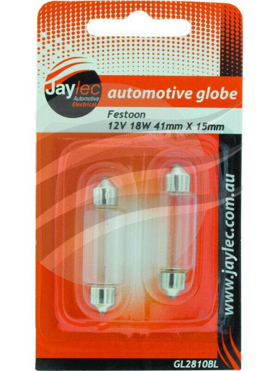 Jaylec - Festoon Globe 12 Volts 18 Watt 41mm X 15mm Pack Of 2