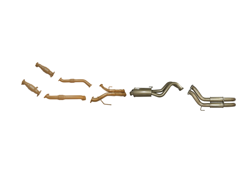 Pacemaker King Brown | Twin 3" Turbo Back Exhaust with Cats & Centre Muffler | Toyota LandCruiser 200 | KB12031-XCMR