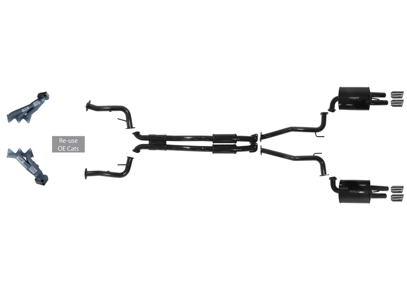 Pacemaker Performance Dual Outlet Exhaust System with Headers for Holden VE SV6 3.6L V6 Wagon 2008–2012 - PP5080-06