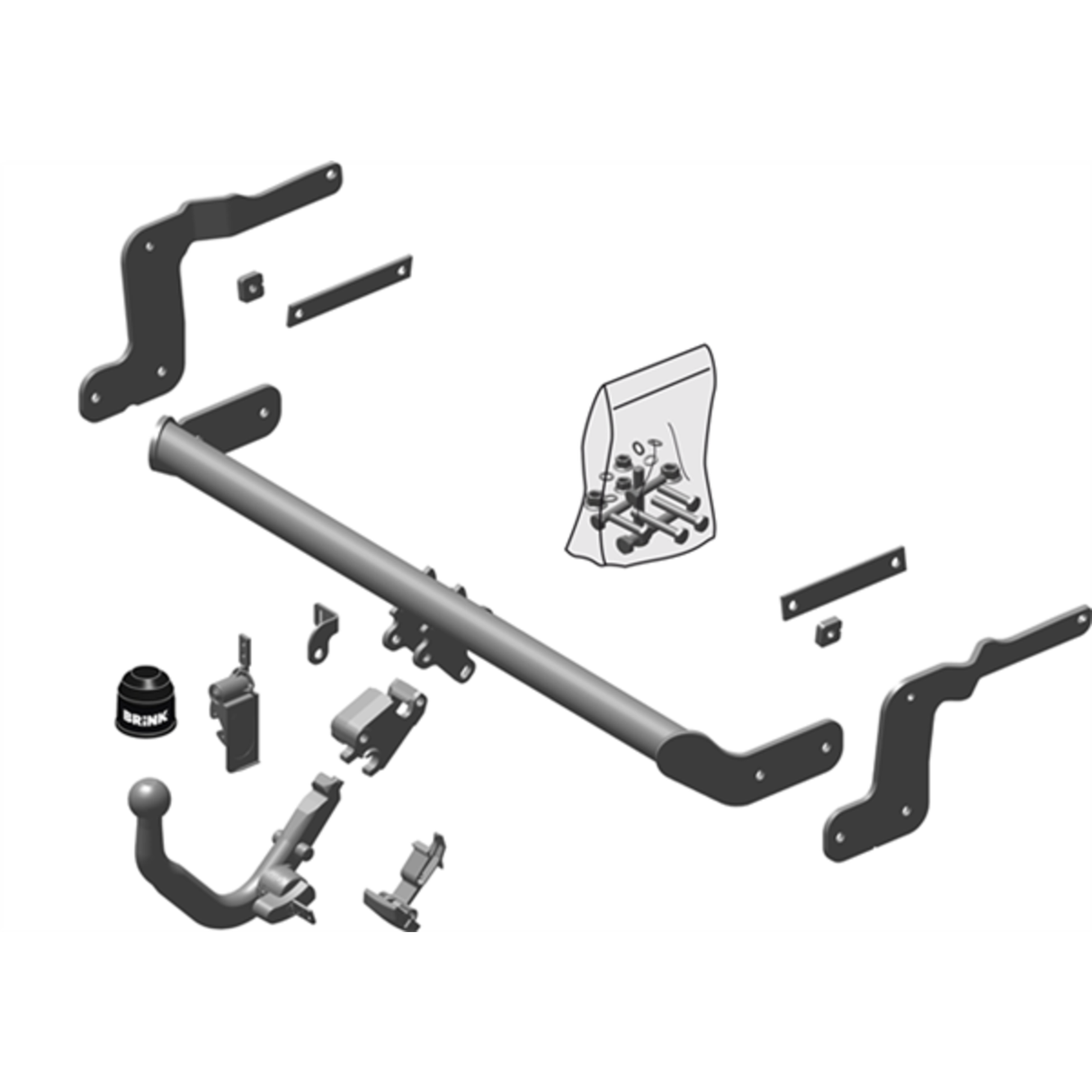BRINK | Detachable Towbar | Ford Ecosport FWD 2018–ON | BR-658000