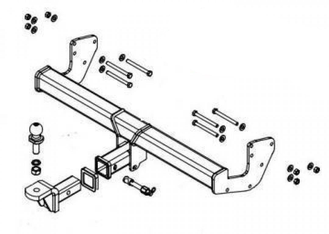 Trailboss - Towbar Suited For Mercedes Benz Vito Van & Crew Cab MWB/LWB/SWB (20…