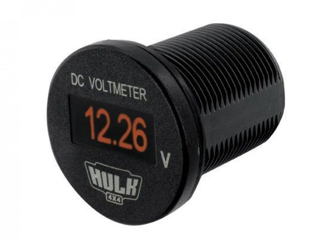 Hulk 4X4 - OLED VOLTMETER 6-60v DC 29mm DIA AMBER OLED