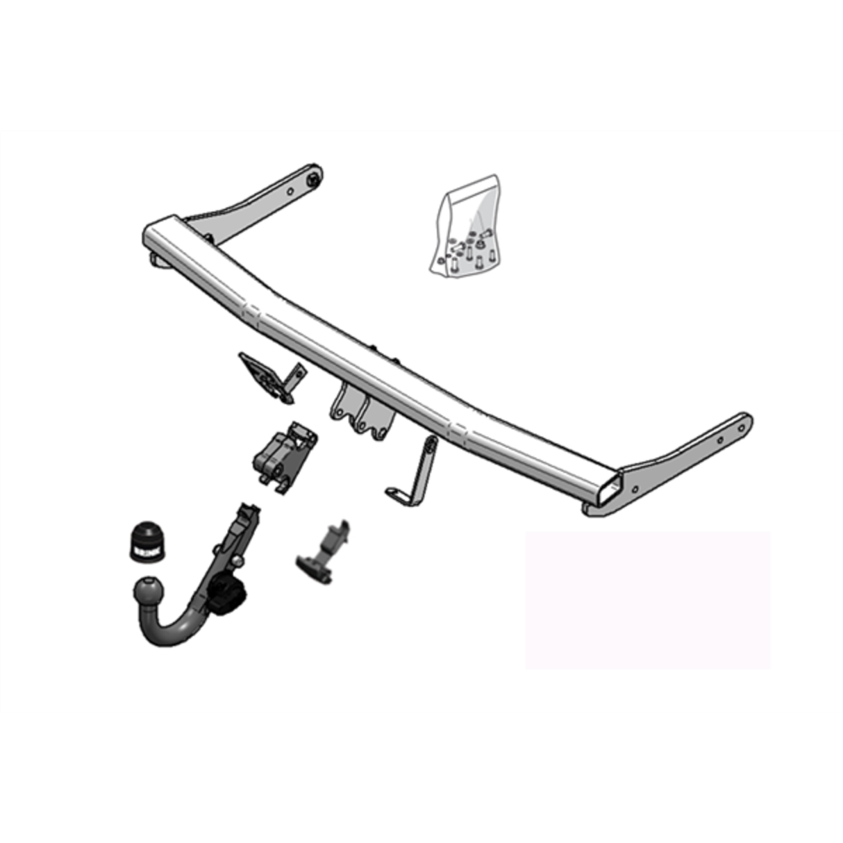 BRINK | Detachable European Towbar | Volkswagen Passat 3C2 3C5 365 Sedan Wagon 2005–2014 | BR-450600