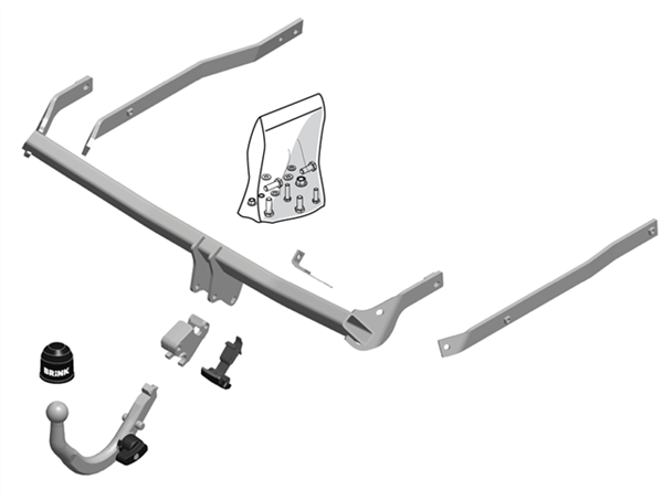 BRINK | European Diagonal Detachable Towbar | Renault Megane X84 X95 2003–2016 | BR-559300