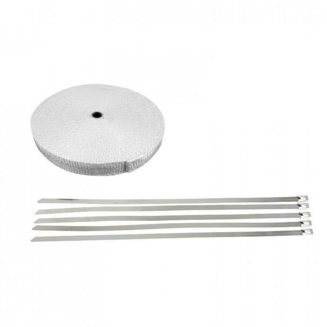 Heat Tape - Glass White 51mm X 3mm X 10 Metres With 5 Cable Ties