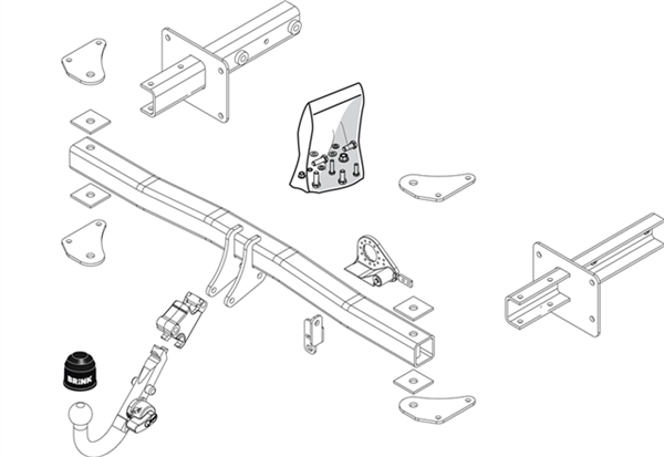 BRINK | Detachable European Towbar | Mercedes-Benz R-Class V251 W251 2005–2014 | BR-461700