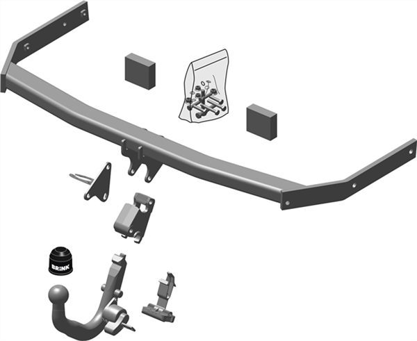BRINK | European Diagonal Detachable Towbar | SKODA YETI 5L 2009–ON | BR-524500