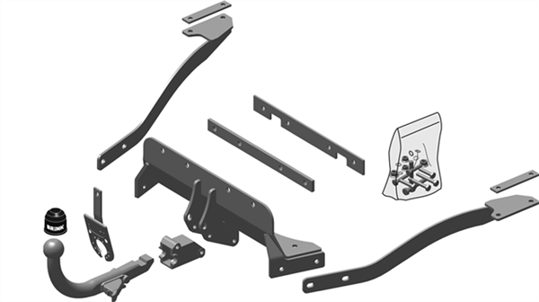 BRINK | Horizontal Detachable European Towbar | BMW 7 Series E38 1994–2001 | BR-436800
