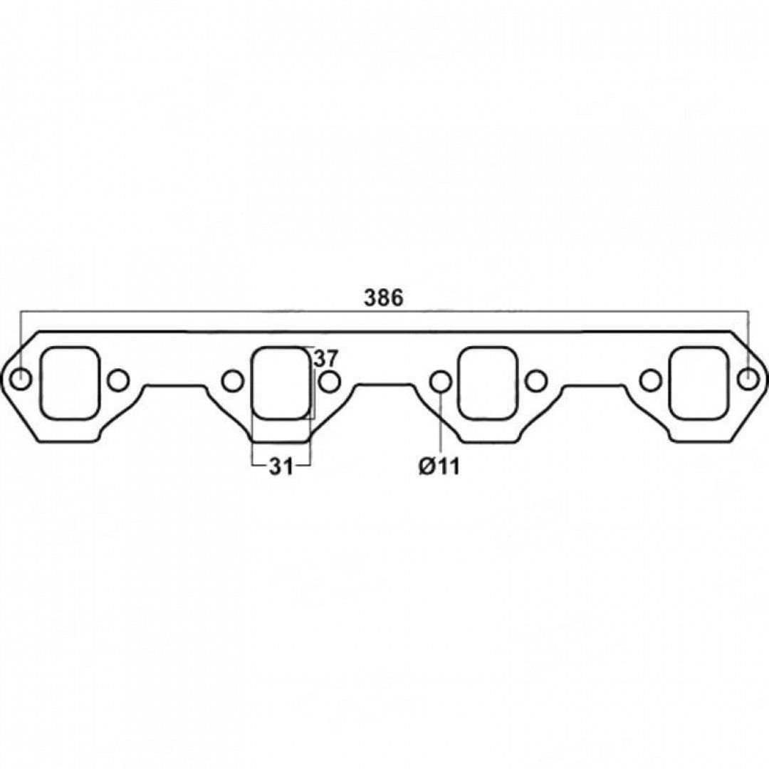 Ford Windsor 221ci, 260ci, 289ci, 302ci & 351ci - Exhaust Manifold Gasket