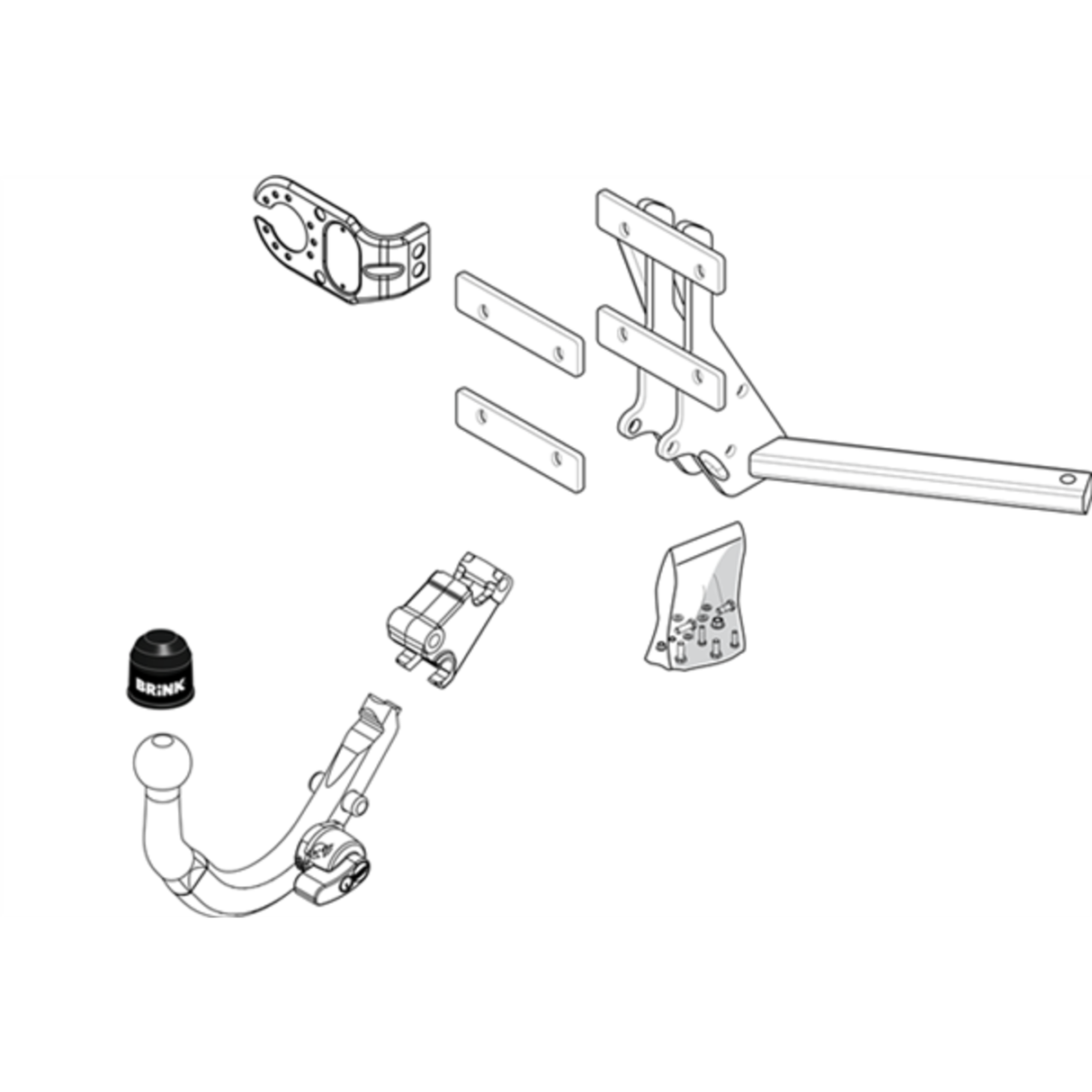 BRINK | Diagonal Detachable European Towbar | Saab 9-3 Sedan YS3F 2002–2015 | BR-427500