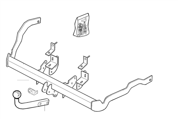 BRINK | Fixed European 2-Bolt Towbar | Renault Kangoo KC KW 2004–ON | BR-438600