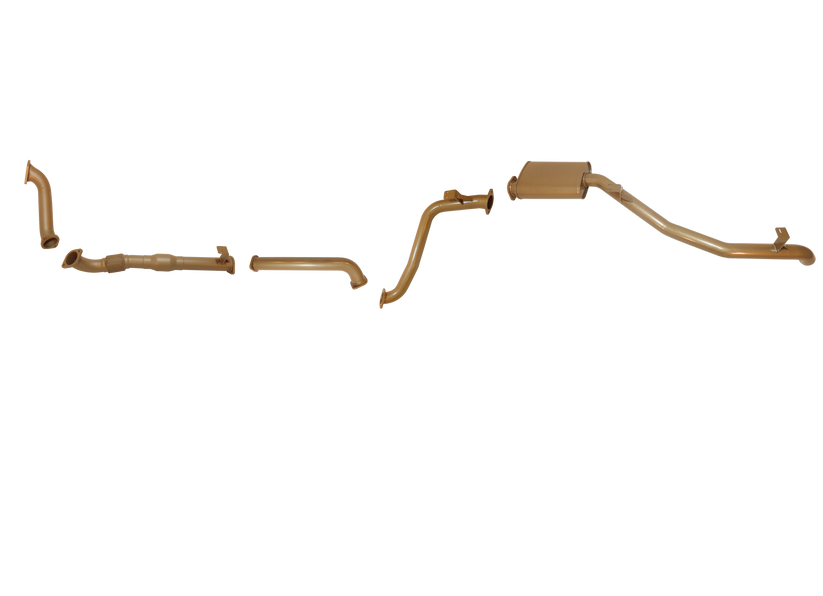 Pacemaker King Brown | Single 3" Turbo Back Exhaust with Cat & Muffler | Toyota LandCruiser 78 Troopy 1HDFTE | KB12005-XCMX