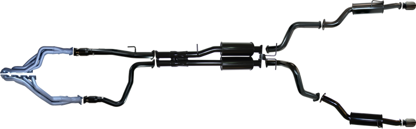 Pacemaker - Dodge DS 2018-2021 Ram 1500 3" Headers and Cats and Full Exhaust System with Rear Muffler Kit