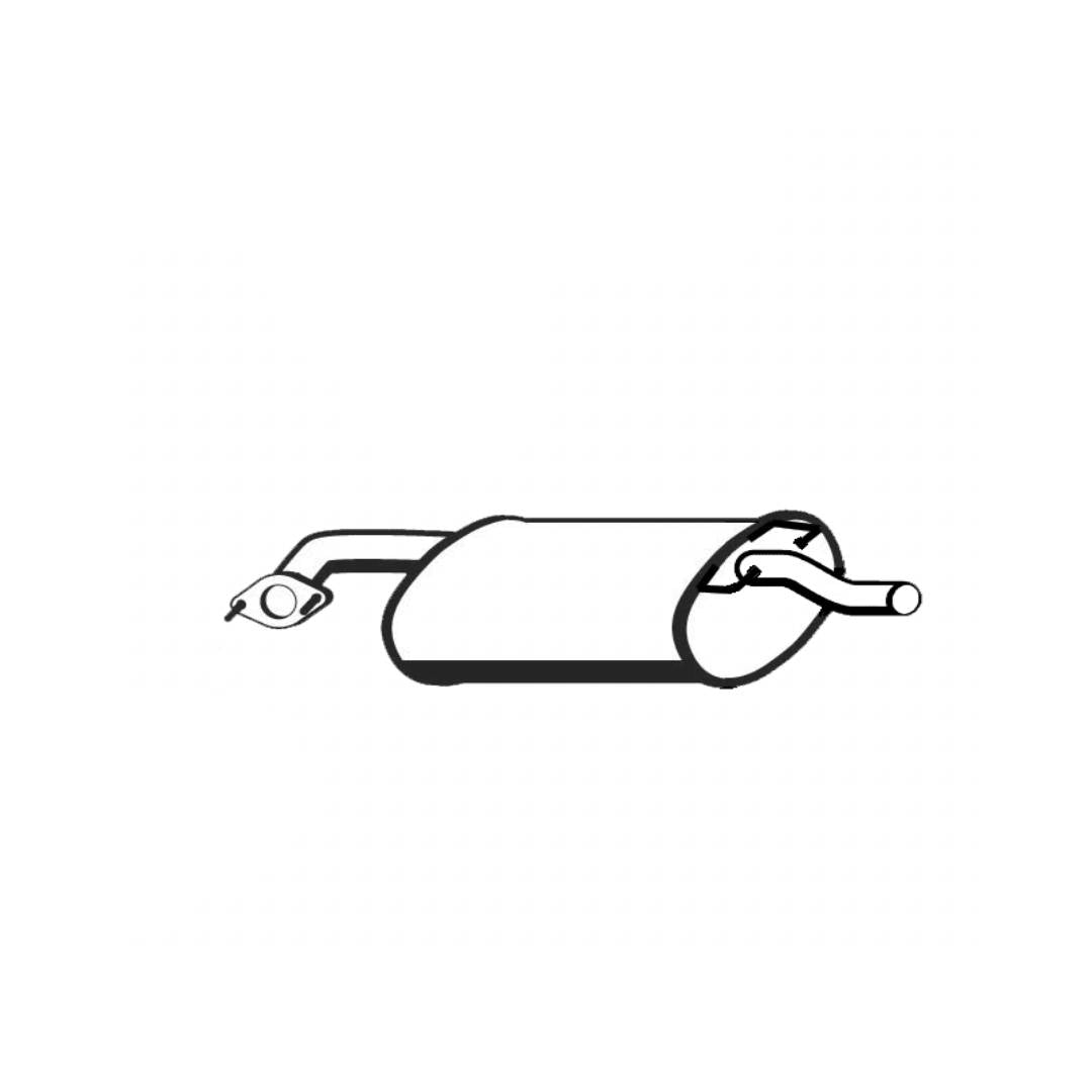 Standard Replacement - Daewoo Leganza Sedan 2.0lt DOHC Rear Muffler (97-1/04) (BM4756) (Berklee)