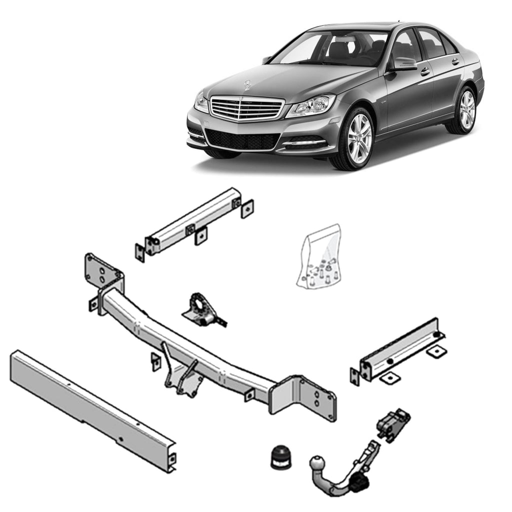Brink | Diagonal Detachable European Towbar | Mercedes-Benz C-Class W202 W203 W204 2000–2014 | BR-432700