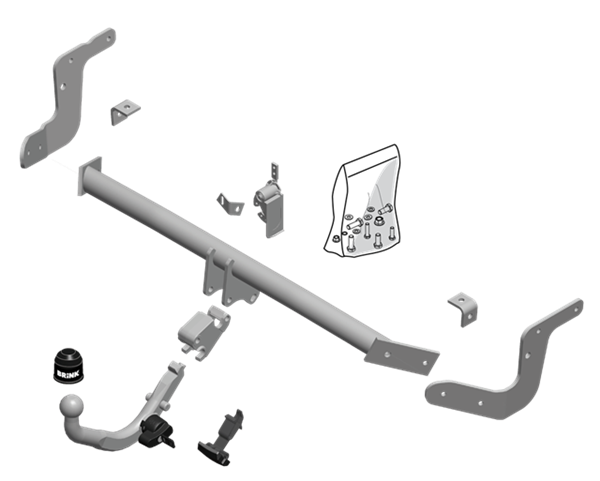 BRINK | European Diagonal Detachable Towbar | Peugeot 2008 2013–2019 | BR-578100