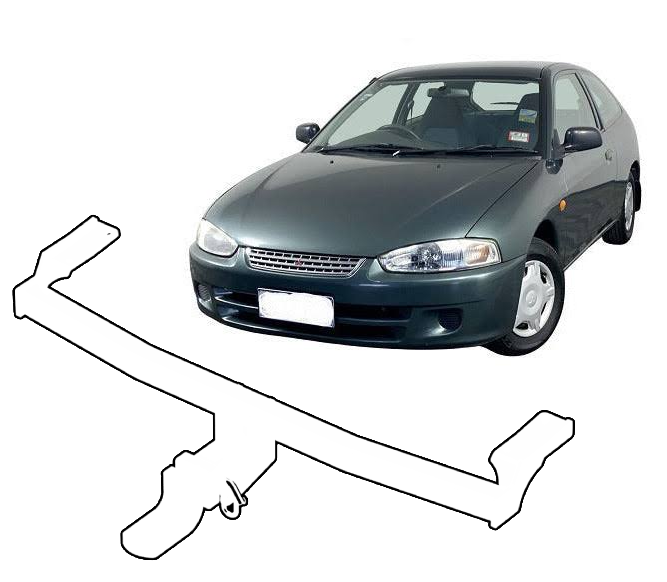 BTA | Light Duty Towbar | Mitsubishi Mirage CE Hatch 1996–2004 | Capacity 500kg | CHR047