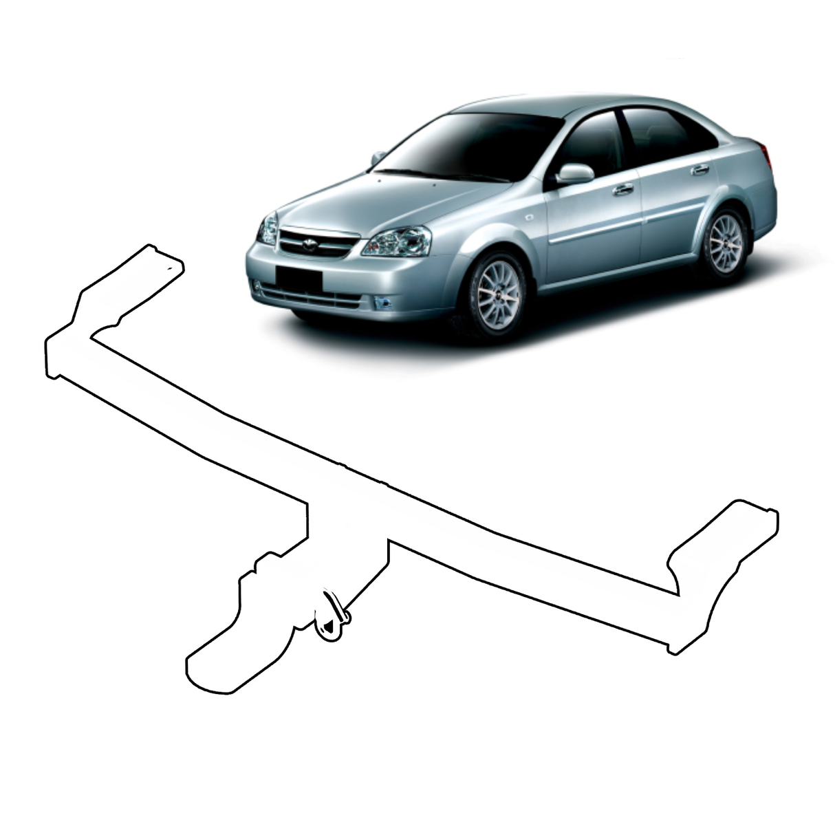 BTA | Light Duty Towbar | Daewoo Lacetti Sedan 2004–On | Capacity 1200kg | HOL054