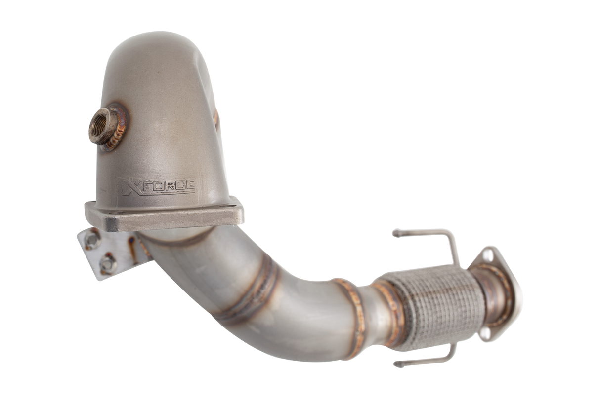 XForce 4" Performance Downpipe & 100 Cell High-Flow Cat for Hyundai i30 N / Kona N 2017-On | E2-HY30N-KITB