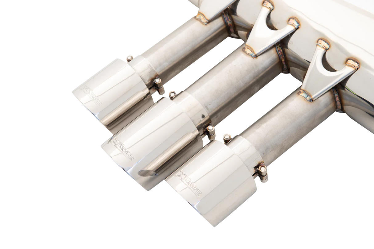 XForce | 3" Varex Valved Cat Back Exhaust | Honda Civic Type R FK8 2017 - 2019 | Triple 4" Tips | ESHCR17VKCS