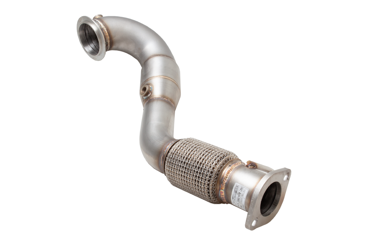 XForce | 4" to 3" Downpipe & High-Flow Cat | Hyundai Sonata N Line 2020–On | ESHS21KITB