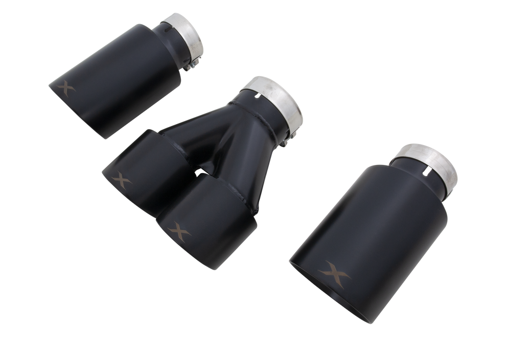 XForce | Matte Black Exhaust Tip Set | Toyota Corolla GR 2023–2026 | ESTCGTIPSBK