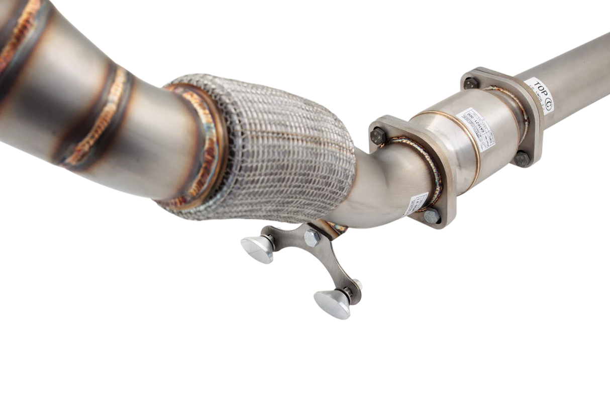 XForce | 3" 304 Stainless Downpipe High Flow Cat | VW Golf GTI MK7 MK7.5 2.0T 2013–2018 | ES-VW08-KITB