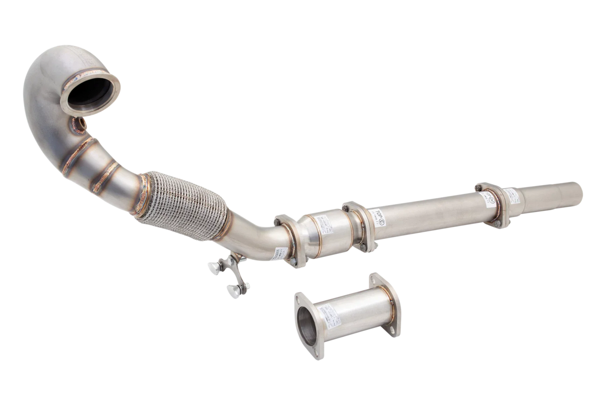XForce | 3" 304 Stainless Downpipe High Flow Cat | VW Golf GTI MK7 MK7.5 2.0T 2013–2018 | ES-VW08-KITB