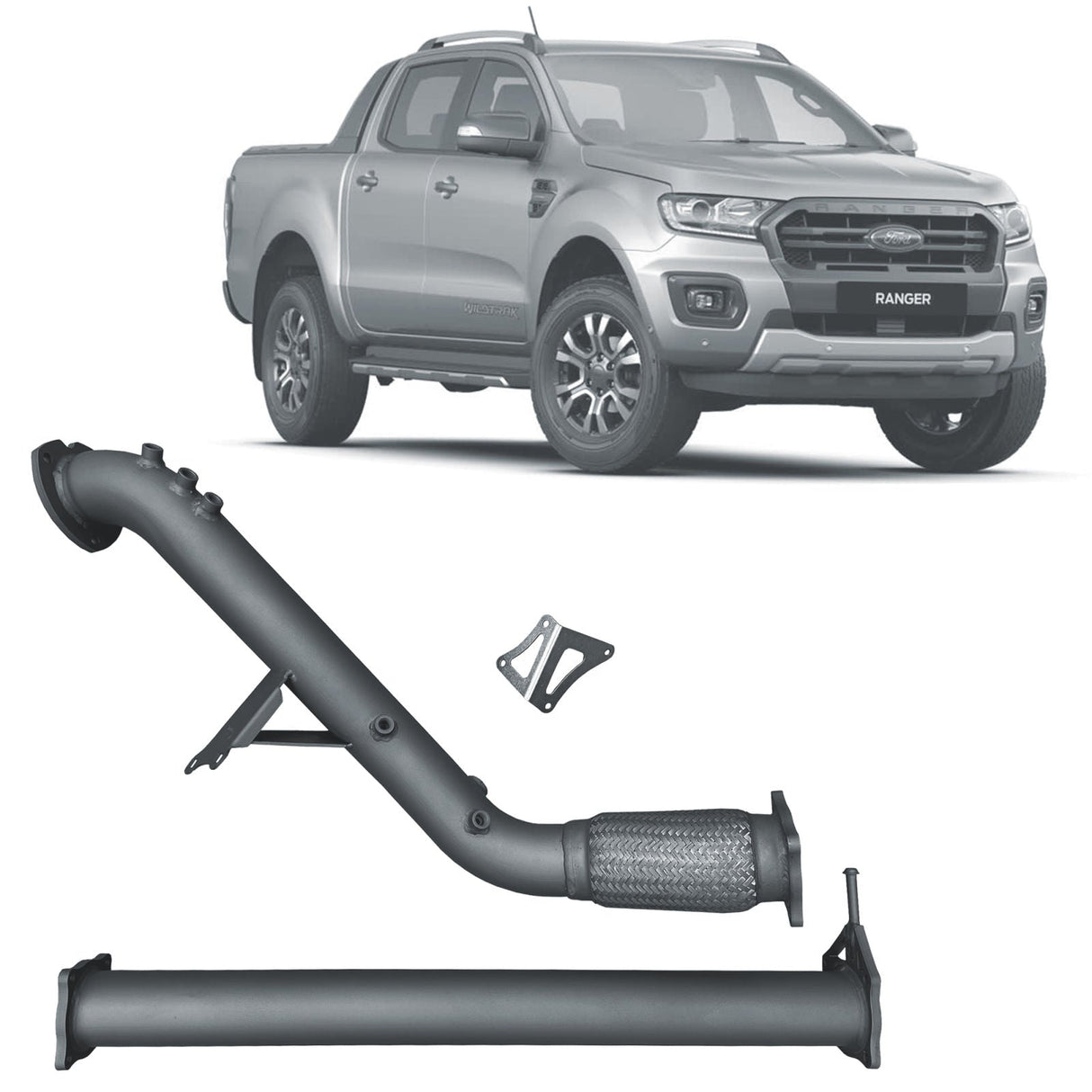 Redback Extreme Duty - Ford Ranger PX Series 3.2L (2016 - 2022) DPF Adaptor Kit 3" Exhaust Without Cat