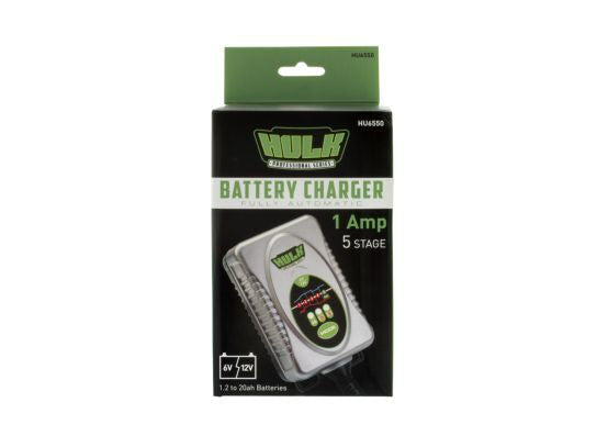 Hulk 4X4 - BATTERY CHARGER 6/12V 5 STAGE 1amp FULLY AUTOMATIC