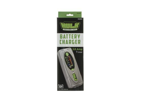 Hulk 4X4 - BATTERY CHARGER 12V 7 STAGE 3.8amp FULLY AUTOMATIC
