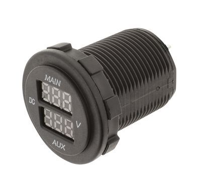 Hulk 4X4 - DUAL VOLTMETER 5-30v BLUE LED 29mm DIA