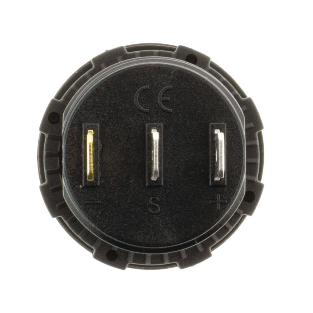 Hulk 4X4 - OLED DUAL VOLTMETER 5-60v DC 29mm DIA AMBER OLED