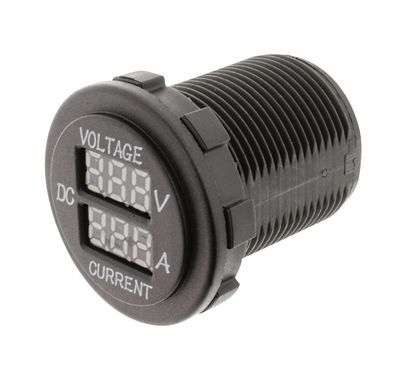 Hulk 4X4 - VOLTMETER & AMMETER 5-30v & 0-10a RANGE BLUE LED 29mm DIA