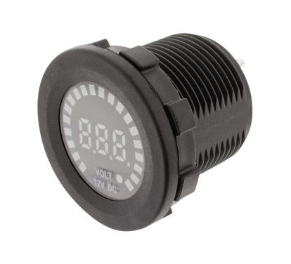 Hulk 4X4 - VOLTMETER WITH INDICATOR 5-15v BLUE LED 29mm DIAMETER