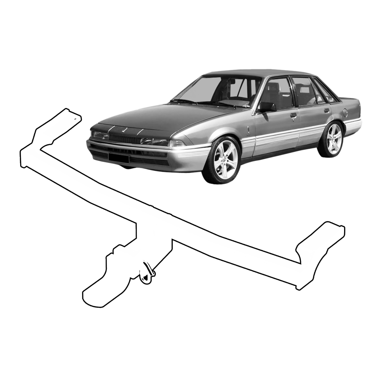 BTA | Light Duty Towbar | Holden Commodore Sedan 1978–1988 | Capacity 1250kg | HOL019