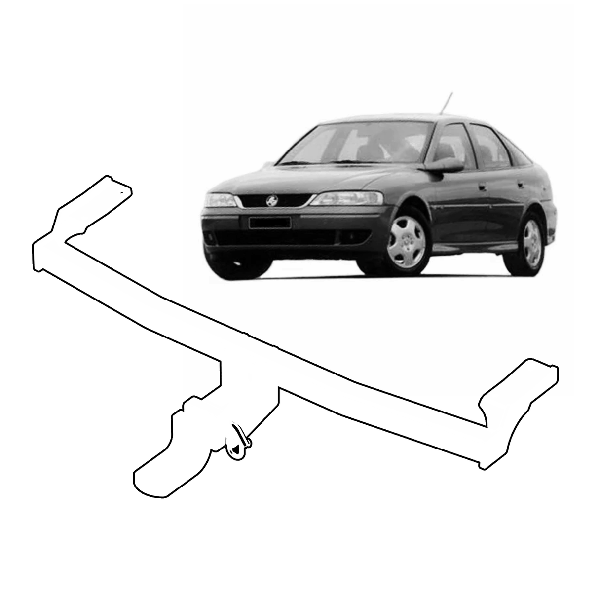 BTA | Light Duty Towbar | Holden Vectra Sedan Hatch Wagon 1997–2003 | Capacity 1200kg | HOL040
