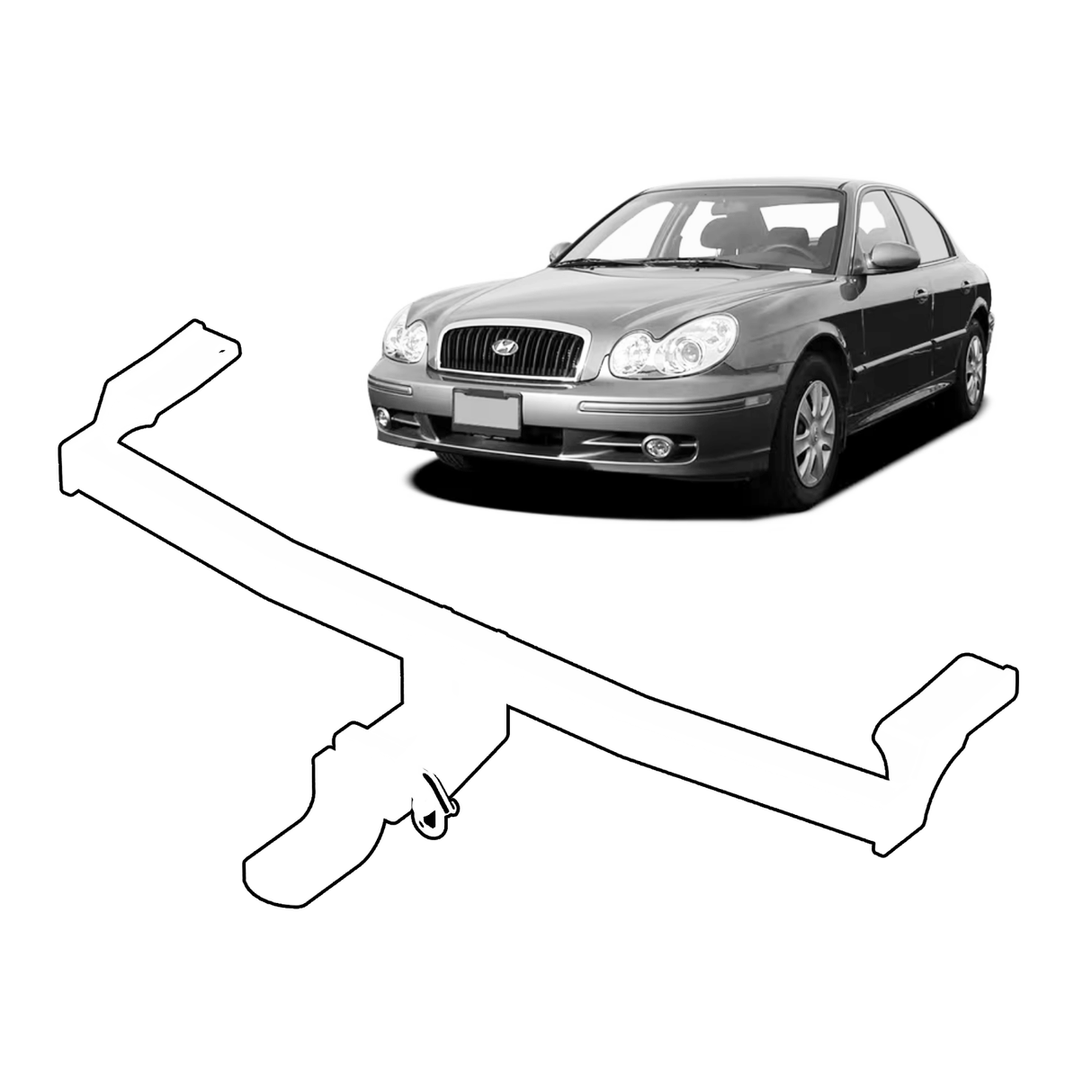 BTA | Light Duty Towbar | Hyundai Sonata Sedan 2001–2005 | Capacity 1200kg | HYU013